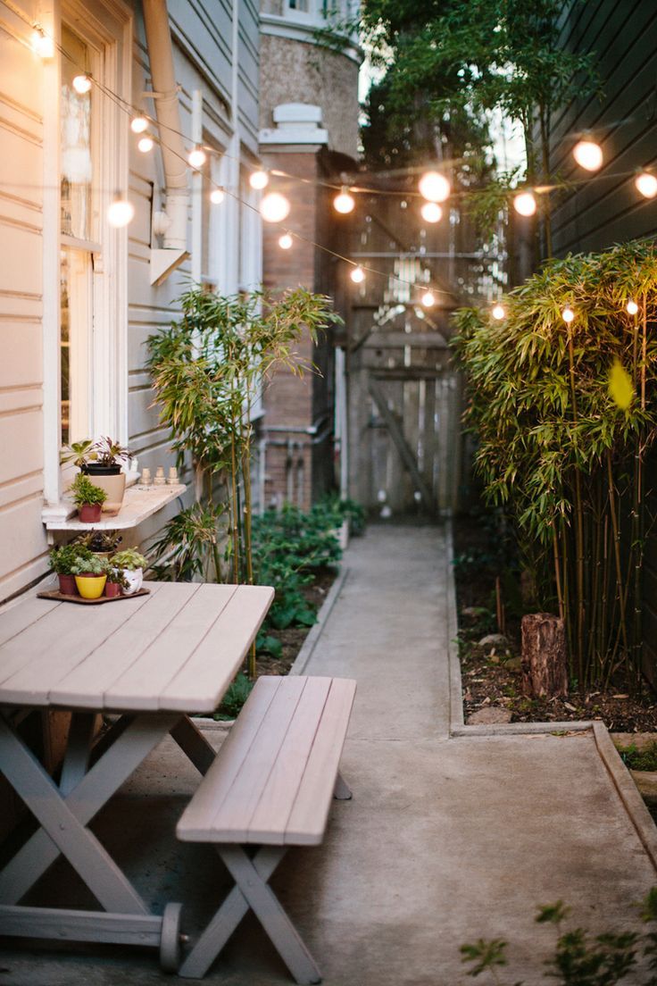 decorating patio with string lights