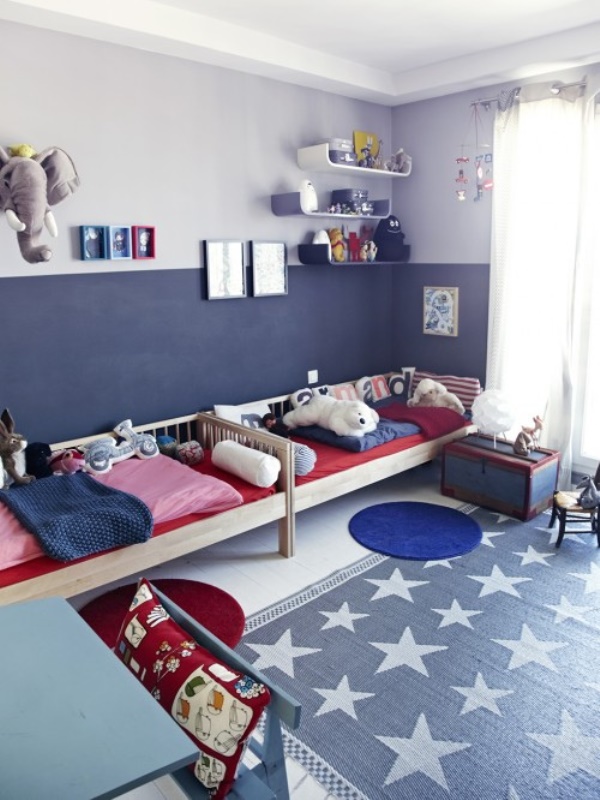 Cool ideas to design a shared room for a boy and a girl