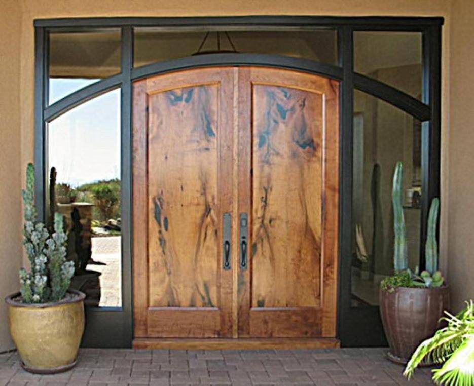 double front door with sidelights