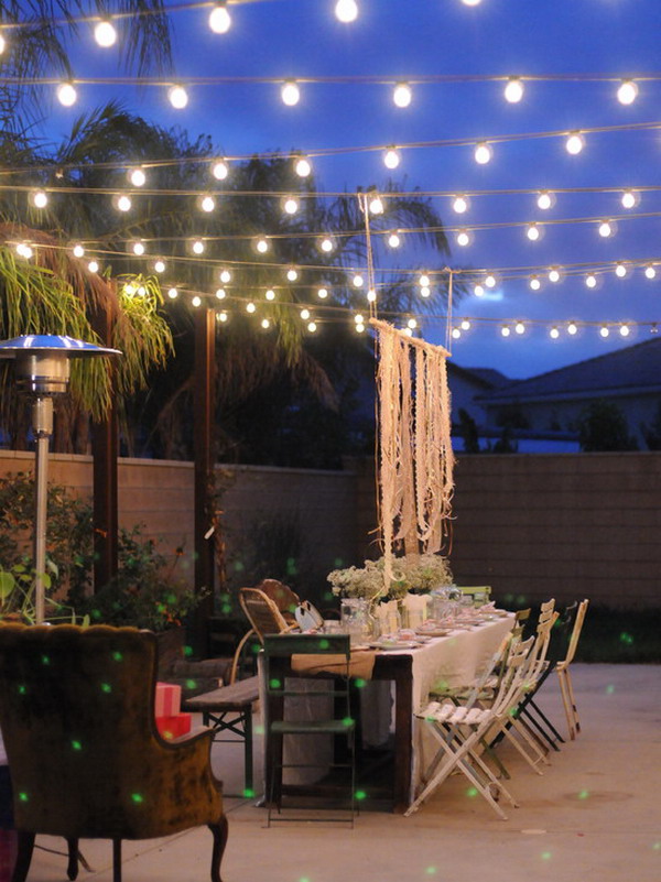 Patio Lighting With String Lights