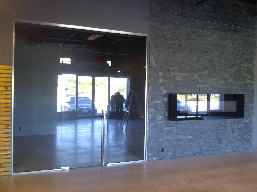 business glass front door