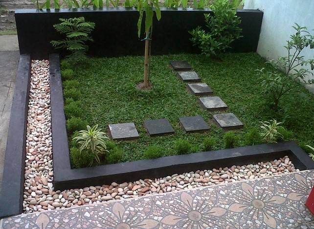 cool terrace with garden