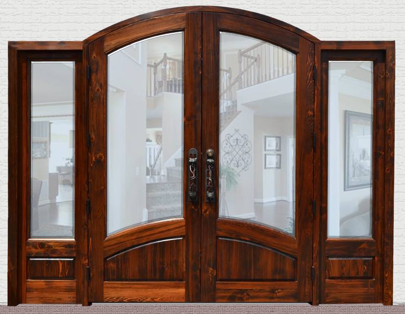 double front door with sidelights