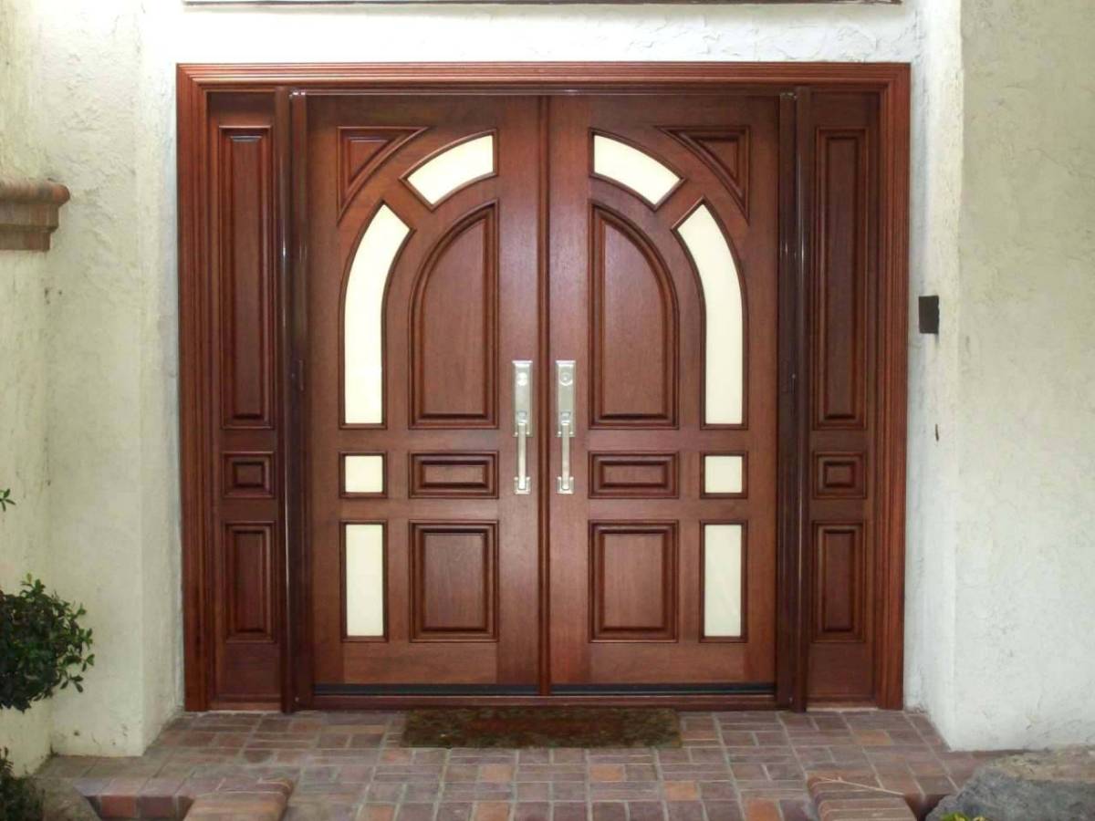 double front door with sidelights