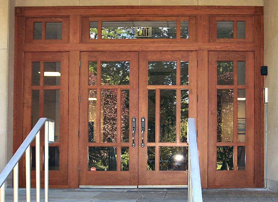 double front door with sidelights