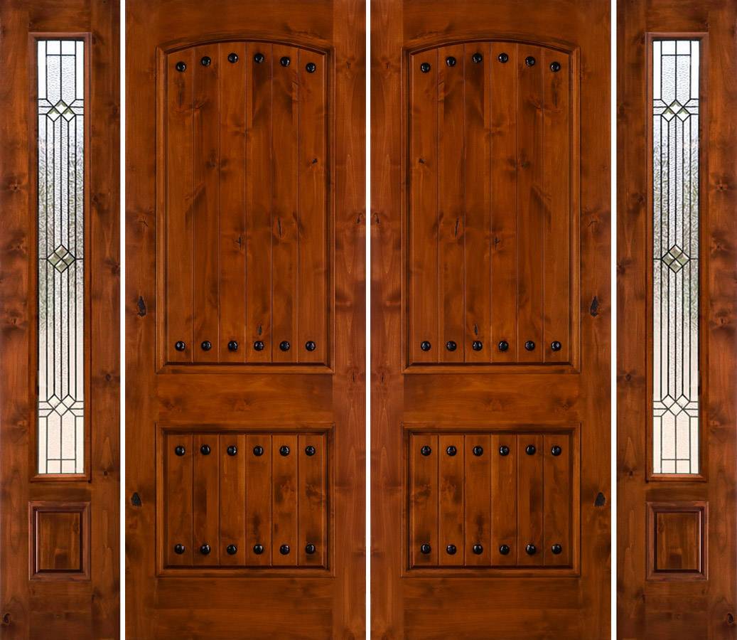double front door with sidelights