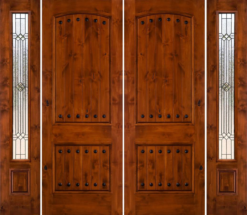double front door with sidelights