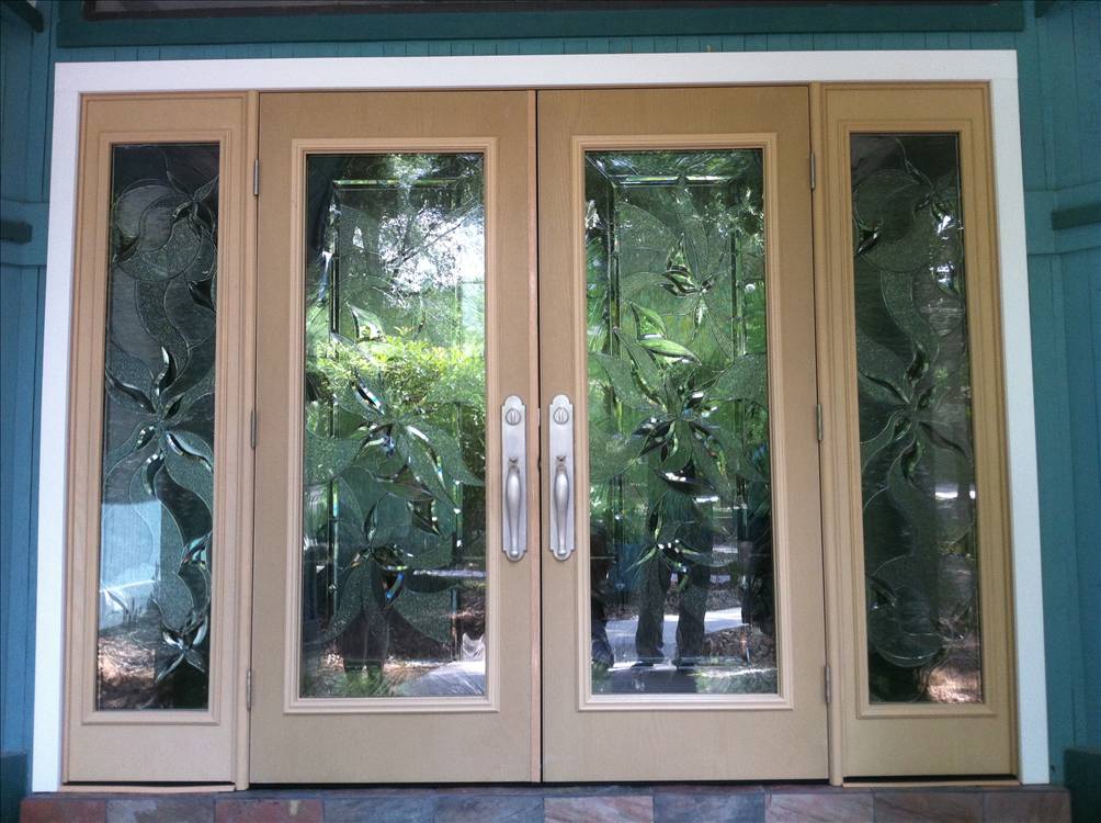 double front door with sidelights