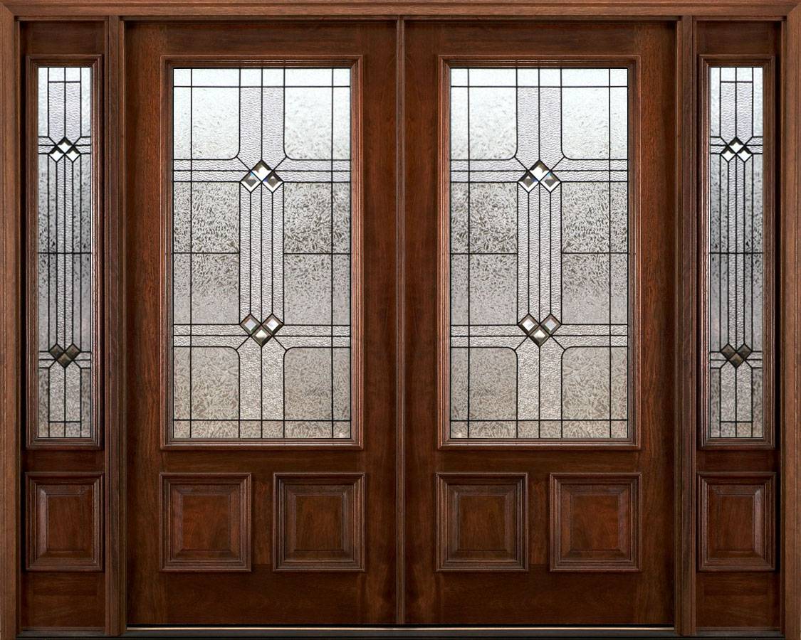 double front door with sidelights
