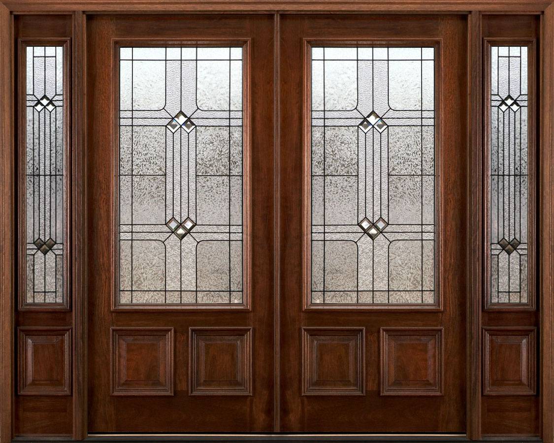 double front door with sidelights