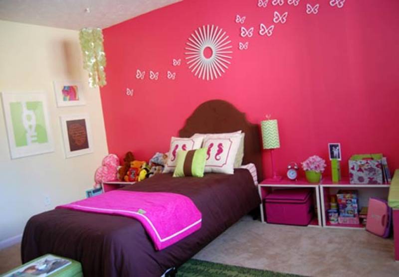 kids-bedroom-decor-ideas-pink-wall