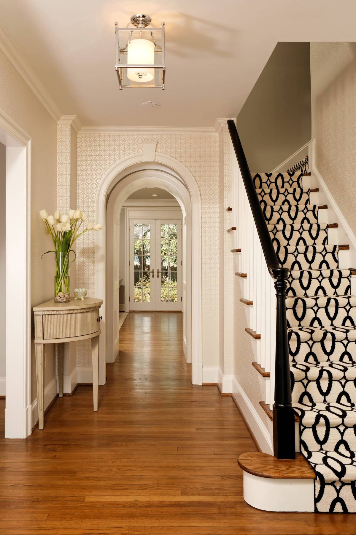 modern stair and front door