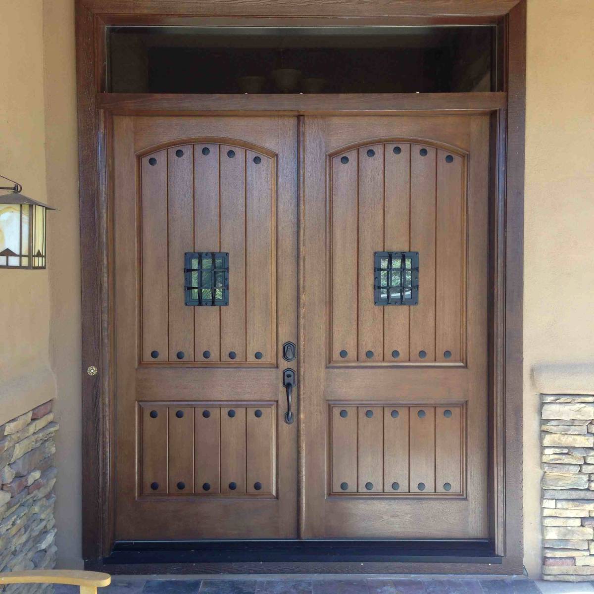 rustic-double-front-door