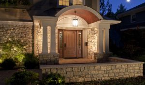 rustic double front door