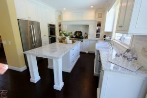 Aliso Viejo White Transitional U-Shaped Kitchen Remodel with Custom White Cabinets