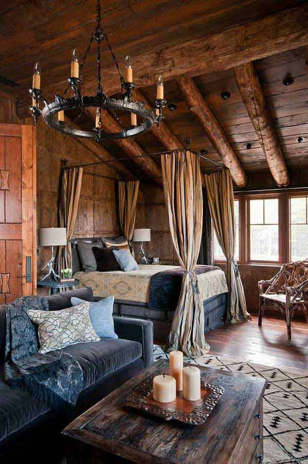 Rustic bedroom decorating idea