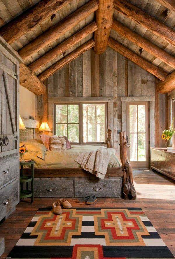 Rustic bedroom decorating idea