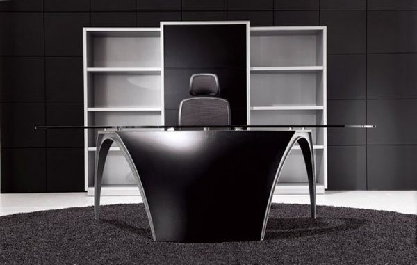 futuristic office table luna by uffix 35 Super Modern Office Desk Designs - Designs Mag