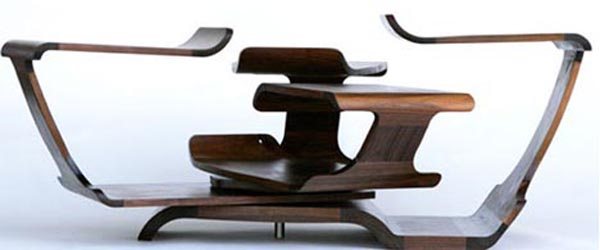 rotating curved wooden desk 35 Super Modern Office Desk Designs - Designs Mag
