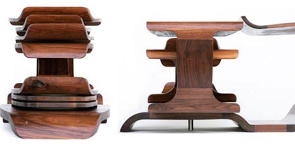 rotating round wood table 35 Super Modern Office Desk Designs - Designs Mag