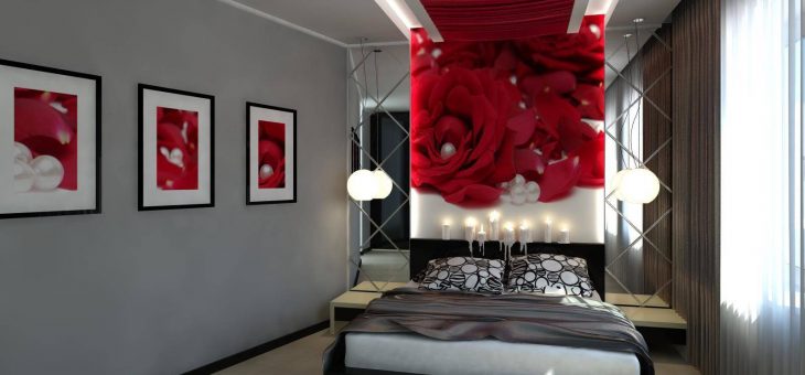 Beautiful Bedrooms In Gray And Red