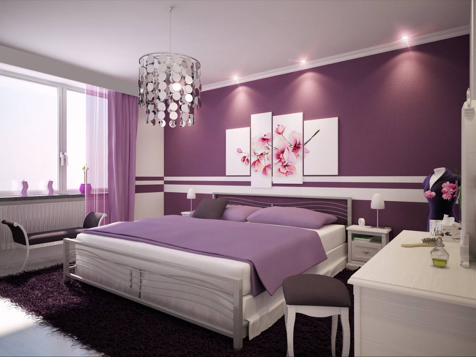 16 Beautiful purple bedrooms – a paradise for the eyes