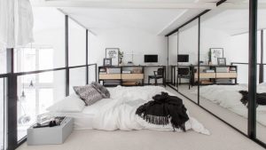 Bedroom in the Scandinavian style