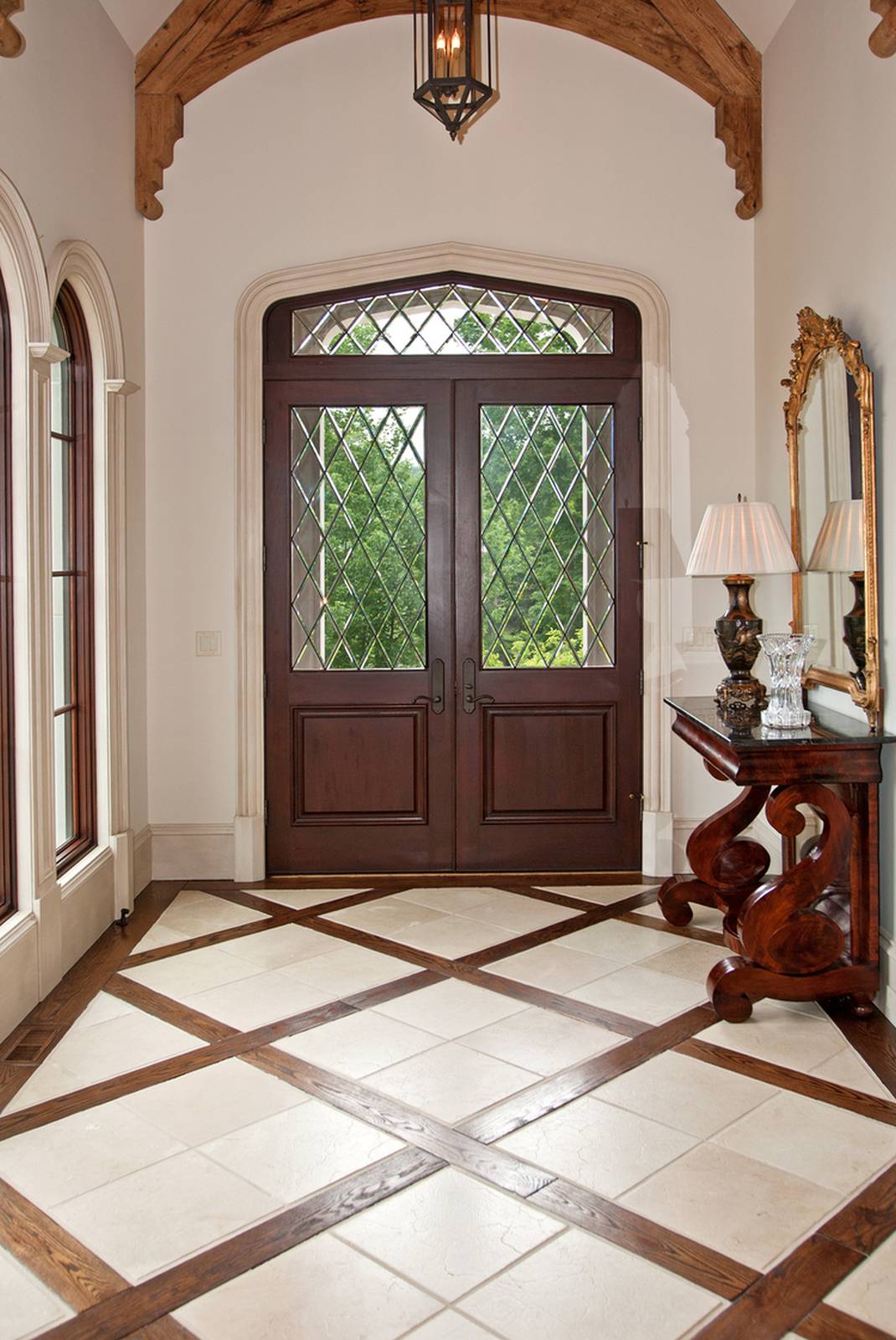 Front doors with glass