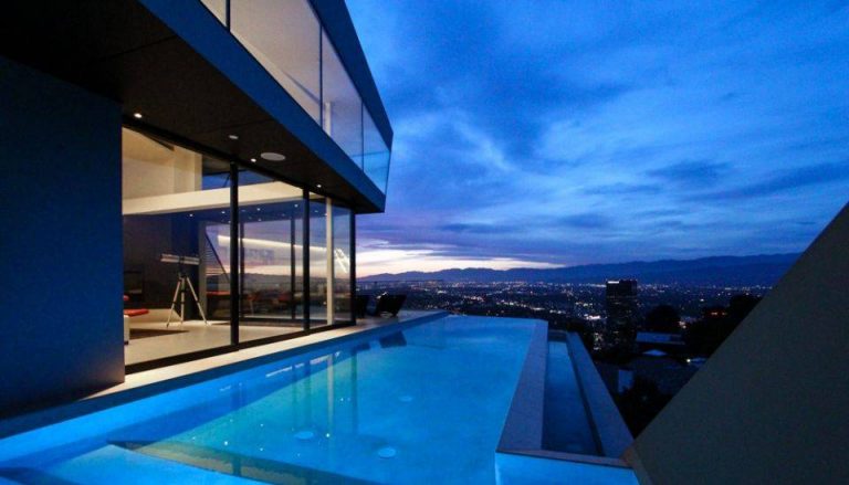 Interior Of One Ultra Modern Estate In Hollywood Hills - Interior ...