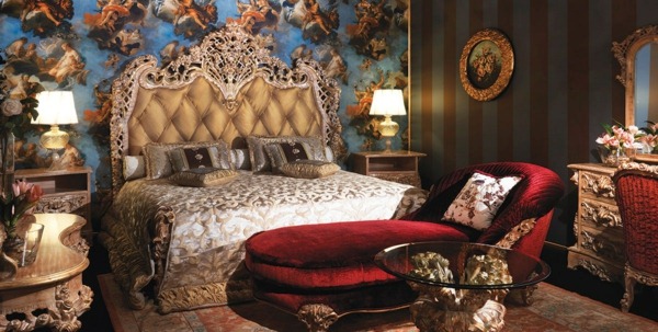 luxurious baroque bedroom furnishings