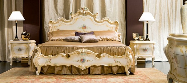 bedroom design in style baroque
