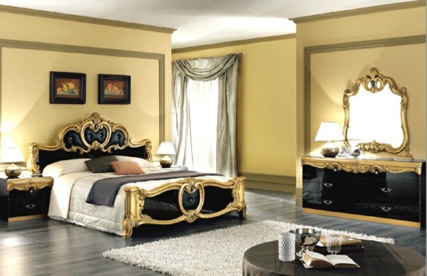 black and gold furniture for bedrooms
