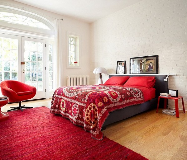 Beautiful bedrooms in gray and red (2)