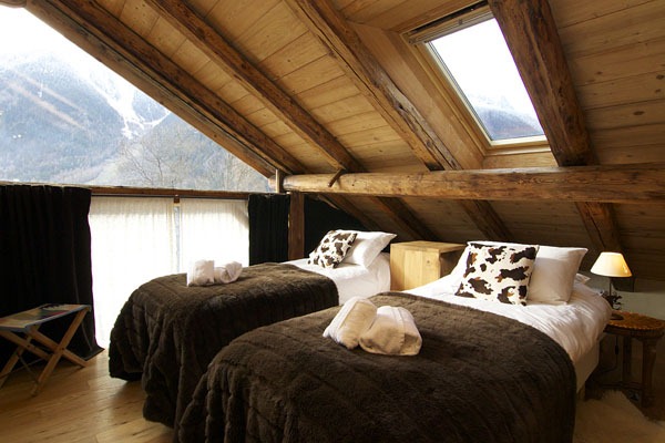 green landscape promising bedside tables separate bed fluffy bedspread wooden floor