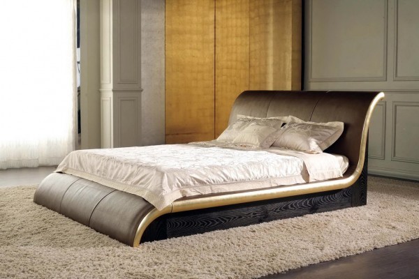 Contemporary-Style-Upholstered-Sleigh-Bed