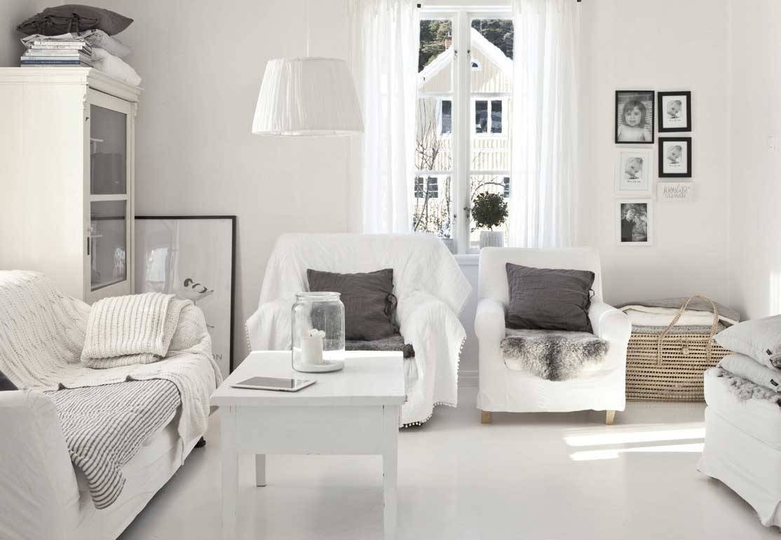 chic scandinavian style living space design
