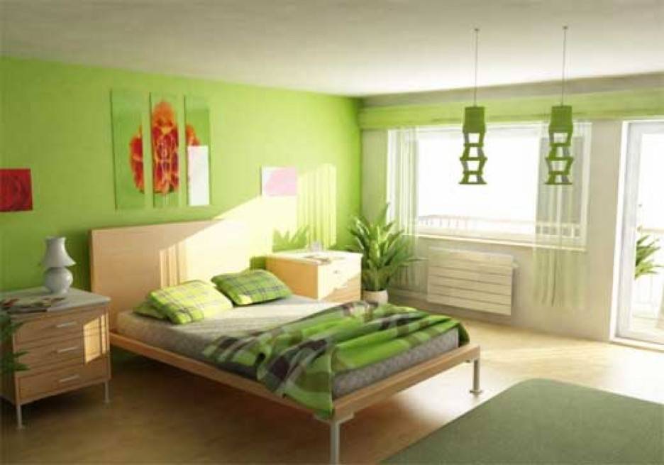 green light bedroom colors