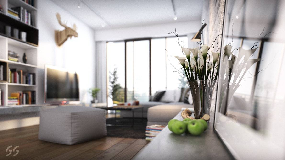 modern scandinavian style living room
