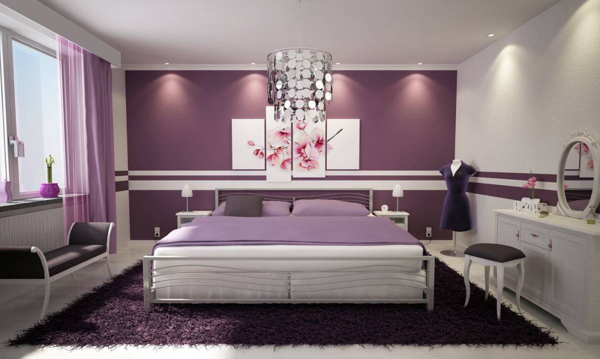 purple bedroom colors