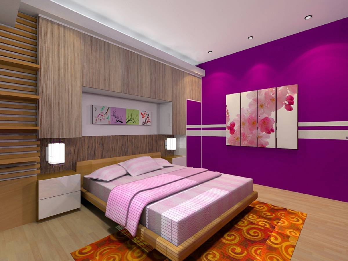 purple bedroom colors