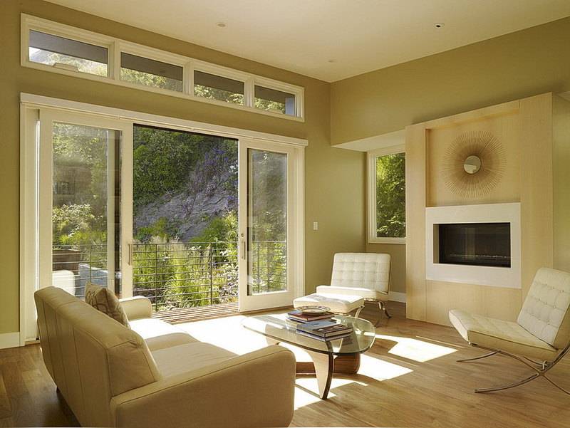 Lounge with hillside view for house on the hillside