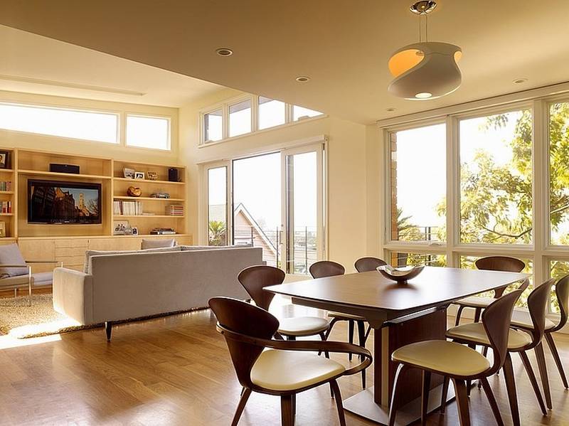 This dining room is a part of global open space house plan