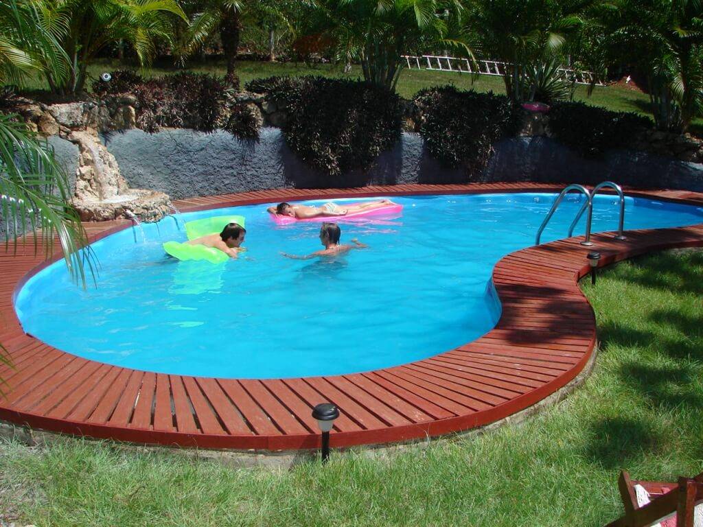 Pool Financing Program for Home Swimming Pool Design with Pool Stairs and Pool Fountain
