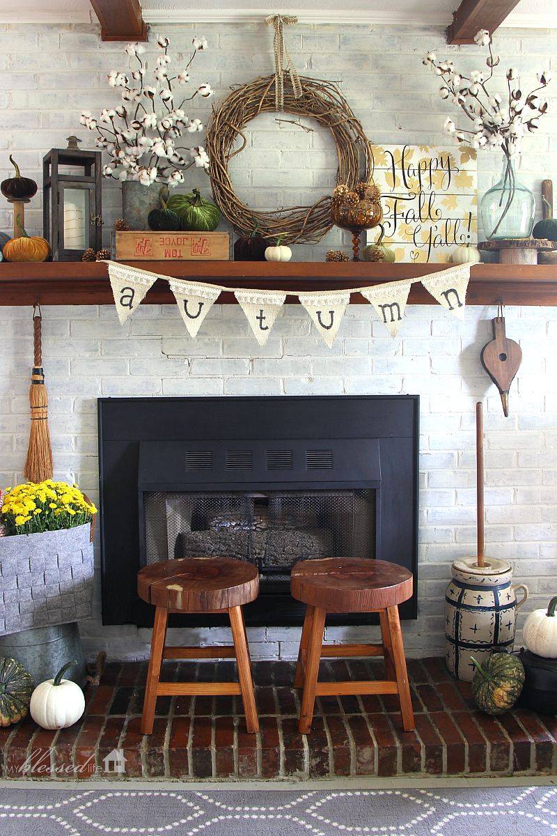 Wood Accents fall decor
