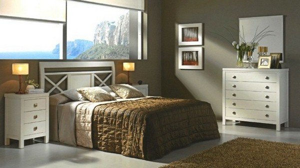 bedroom furniture natural colors elegant white whole gray walls