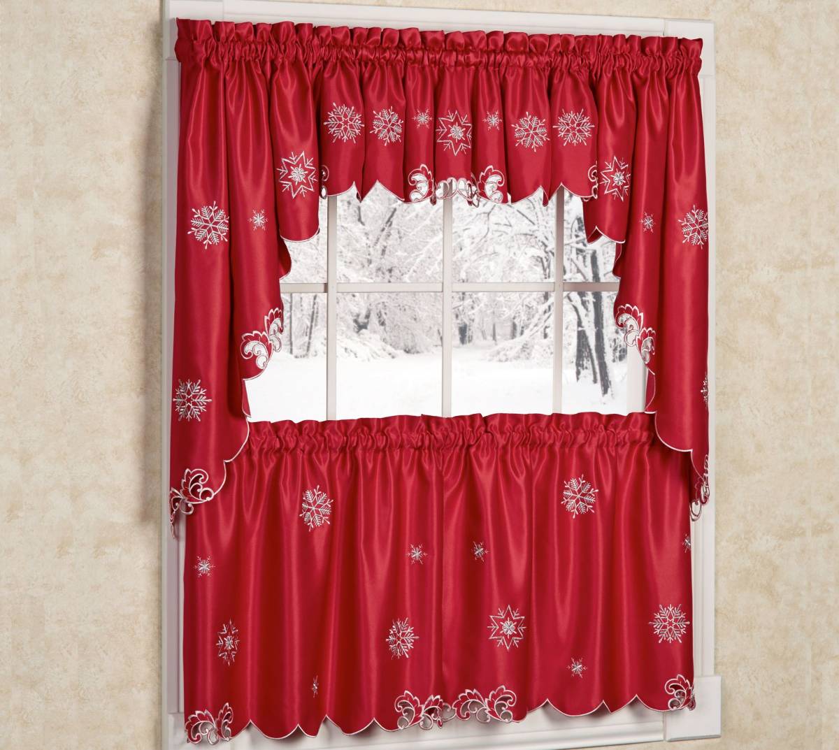 7 Inspirational Themes For Red Kitchen Curtains