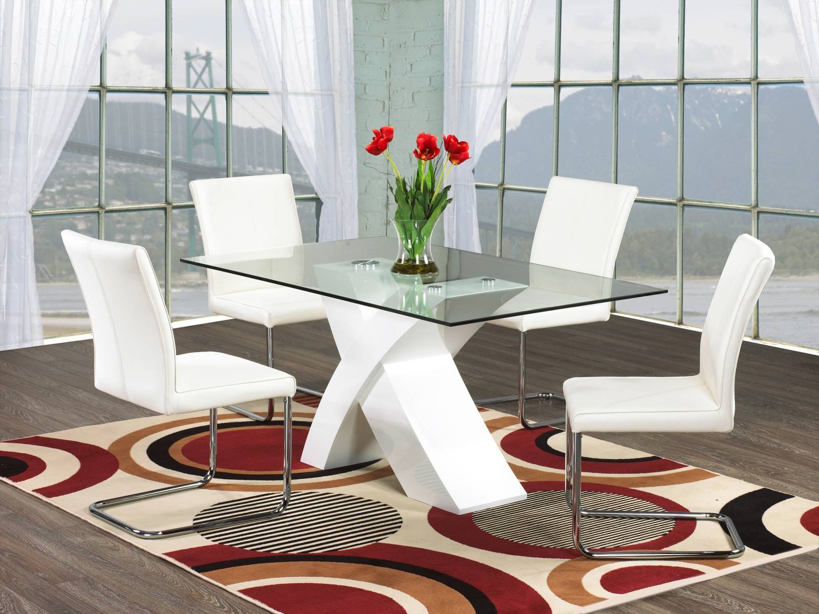 Entrancing Design Ideas Of Glass Base Dining Tables - Interior Design ...