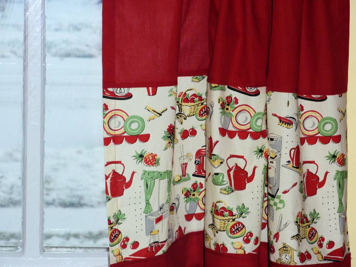 engaging red kitchen window curtains my red and yellow kitchen images of on interior 2017 red kitchen curtains
