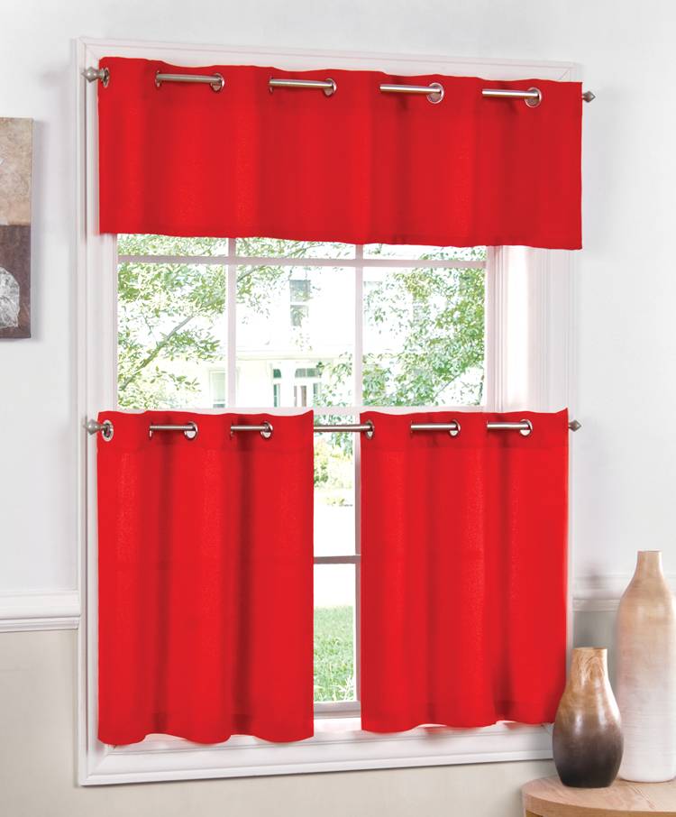 7 Inspirational Themes For Red Kitchen Curtains