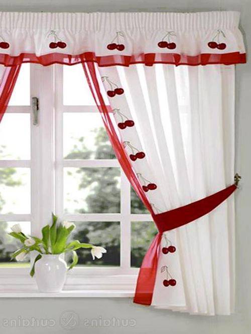 7 Inspirational Themes For Red Kitchen Curtains